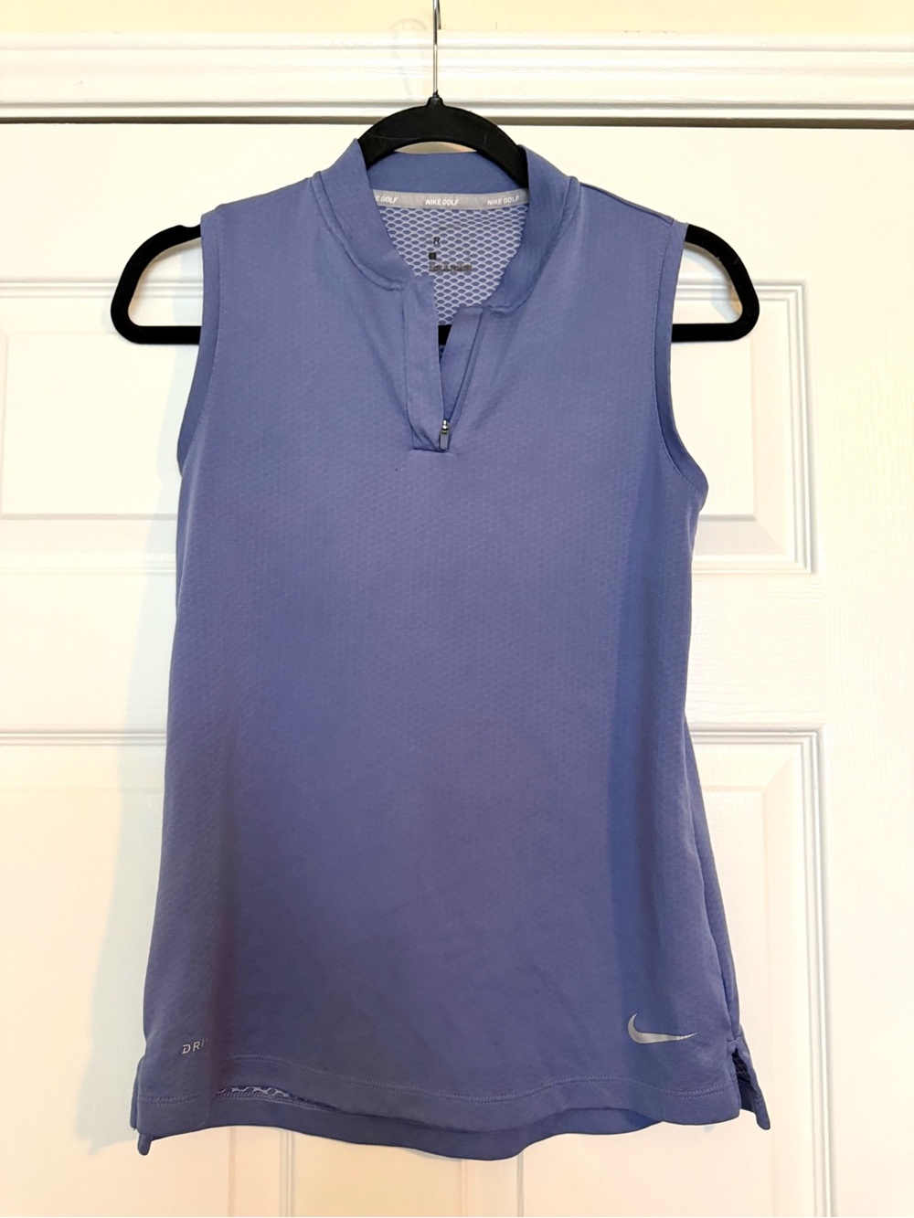 Nike Women’s Lavender Sleeveless Golf Tank with Zip Neck